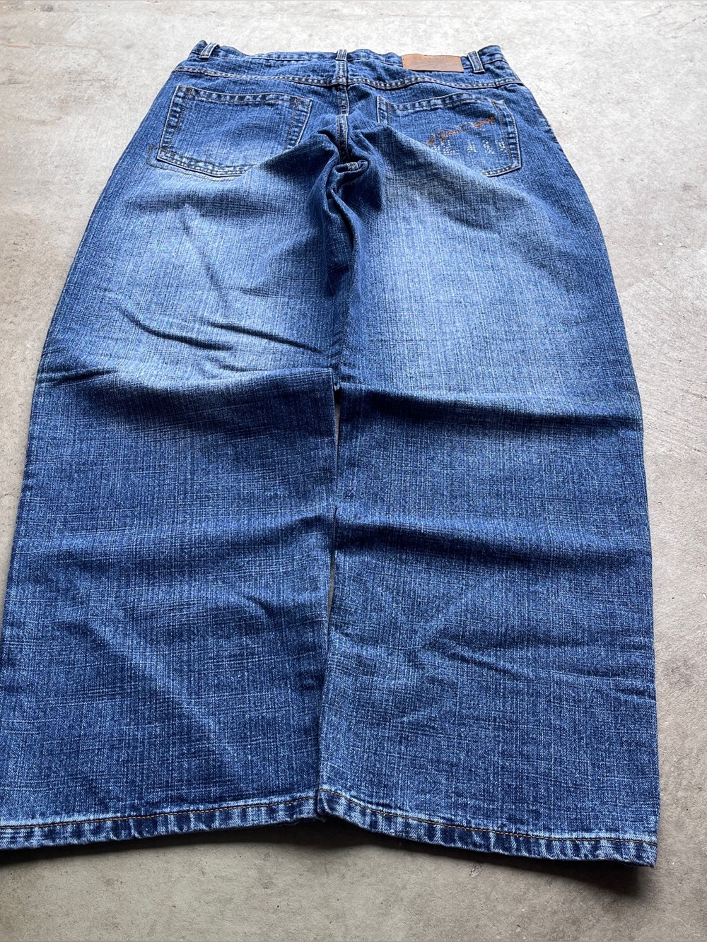 Vintage Y2K Brooklyn Xpress Baggy Wide-Leg Light-Washed Jean